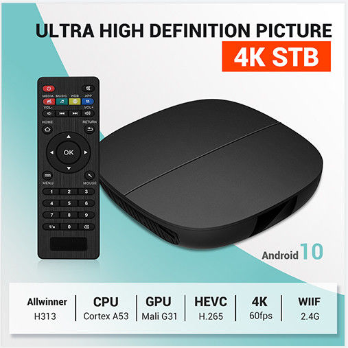 2GB DDR3 RMVB OTT Android TV Box OTT Tv Box 4k Ucd 3840x2160