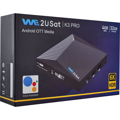 Android IPTV Box We2u K3 Pro Lifetime IPTV Box Schwarz